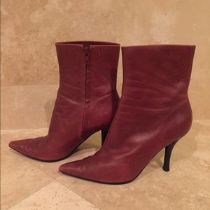 Nine West red stiletto boots